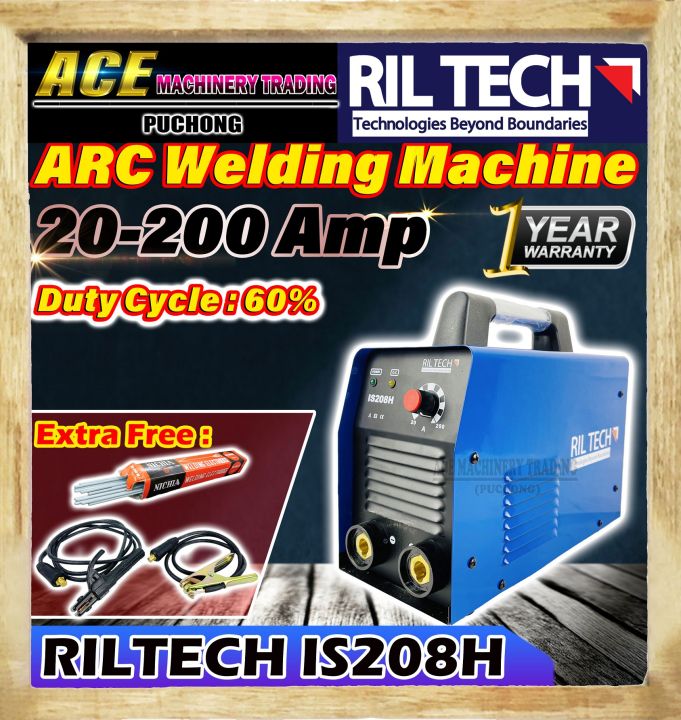 RilTech IS208H Advanced IGBT ARC Inverter Welding Machine 20-200A 60% ...