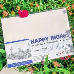 Giấy vẽ ký họa Vẽ phác thảo Happy Ingres 110gsm A5/A4/A3 - Giấy vẽ luyện thi Mỹ Thuật