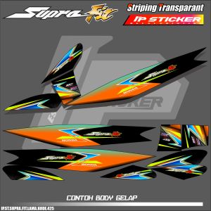 SUPRA FIT LAMA (COD) STIKER STRIPING MOTOR HONDA SUPRA FIT LAMA - STIKER LIST GRAFIK SIMPLE WARNA VARIASI DESAIN RACING HOLOGRAM DAN TRANSPARAN BISA COD IP.KODE-425