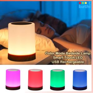 3WBHLYQ Lampu Tidur Tabung Color Mode Bedside Lamp Smart Touch LED USB Rechargeable