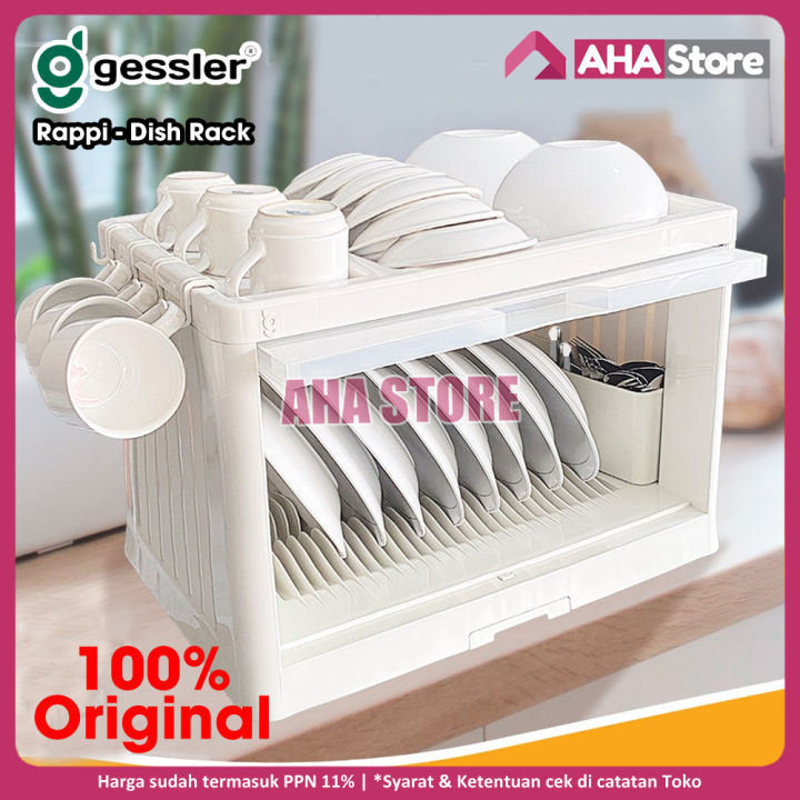 Gessler Dish Rack Rak Piring Plastik Rappi GRA-01 Lazada Indonesia - Main Image