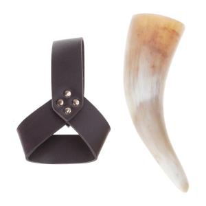 Vikinges Mugs Vikinges Drinking Horns with Leather HolstersBeer & Wine Goblets Halloween Faire LARP Cosplay Costume