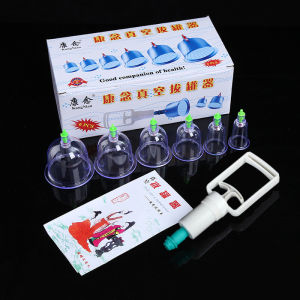 6/12pcs Traditional Ventosa Massage Pull Out A Vacuum Apparatus Body Massage Health Treatment