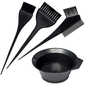 Professional Hair Dye Comb Set Mixing Bowl Care Brush Black Hair Dye Brush Hairdresser Dyeing Accessories Kit Salon Styling Tool