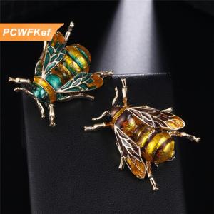 【PCWFKef】 wangqingpeng Vintage Bee Brooch Pin Shirt Animal Metal Pin Clothing Accessories
