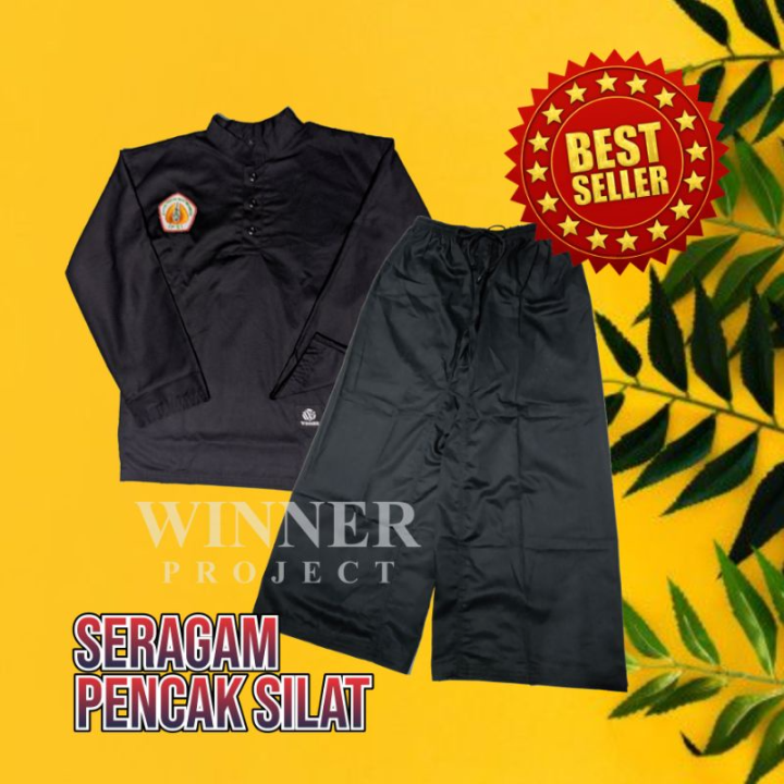 Seragam Pencak Silat hitam IPSI bahan amerikan drill