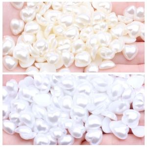 Half a heart-shaped piece ABS Imitation Pearl Heart-Shaped Hair Accessory DIY Handmade beaded hairpin bead materials and accessories