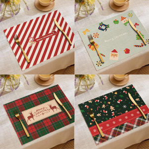 Tablecloth Red-green Medium Size Placemats Focus on Family Furnishings Soft Fit Fine Stitching on Edges