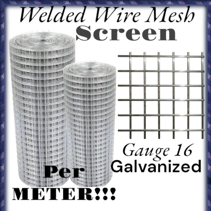 Welded Wire Mesh Gauge 16 Galvanized Screen ½", 1", 3ft and 4ft sold