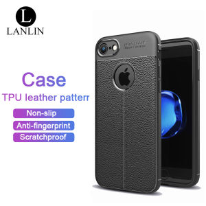 LANLIN For iPhone 7 / iPhone 8 Case Luxury Ultra Slim Leather Pattern Soft TPU Rubber Phone Case Shockproof Protective Bumper Casing Back Cover For iPhone 7/iPhone 8
