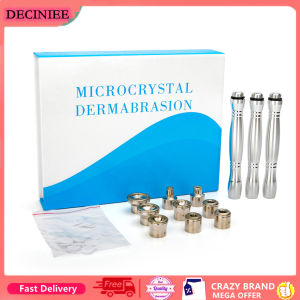 DECINIEE Diamond Microdermabrasion 9 Tips 3 Wands Cotton Filter Dermabrasion Tip for Facial Skin Peeling Blackhead Remover Face Care