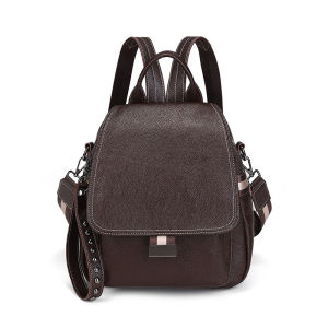 Royal Bagger Leather Fashion Waterproof Travel Backpack For Women Girls New High Capacity Outdoor Work Shoulder Bags