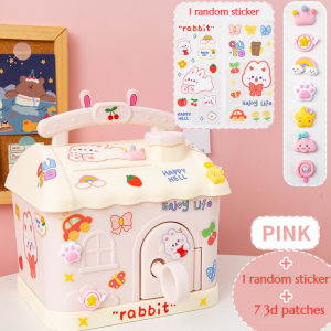 Kids Coin Storage Box High Capacity Cute Kawaii Decor House Birthday Gift Toy Desktop Organizer