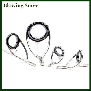 Blowing ชุดซ่อมสแตนเลสอุปกรณ์ตกปลา4ชิ้น เซ็ตชุดอุปกรณ์ตกปลาวงแหวนนำคันเบ็ดวงแหวนปลายวงแหวนลวดนำเบ็ดตกปลา