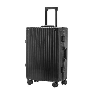 20"22"24"26 Inch Womens Large PC Aluminum Frame Hard Case Suitcase With Silent Wheels Password Lock Travel Rolling Luggage Carrier Bag Valises For Men Free Shipping