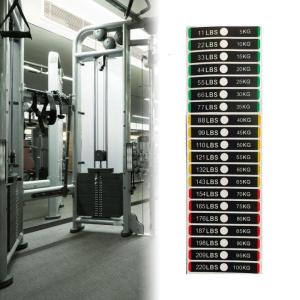 Weight Labeling Sticker with Pre-punched Holes Gym Weight Plates Label Sticker Water Resistant for Gym Weights Trainer