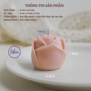 Nến Thơm Handmade TIKIU 3D HOA HỒNG Trang Trí Decor Phòng Quà Tặng Phong Cách Hàn Quốc Sáp Đậu Nành Tự Nhiên 2023