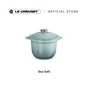 Le Creuset Cast Iron Cocotte Every Rice Pot 18cm Stainless Steel/Silver Knob Black Interior