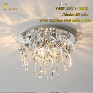 Modern Bedroom Crystals E14 Ceiling Lamp Lustre Lamp Steel Led Ceiling Lights Art Deco Led Chandelier Lighting Fixtures Lamp