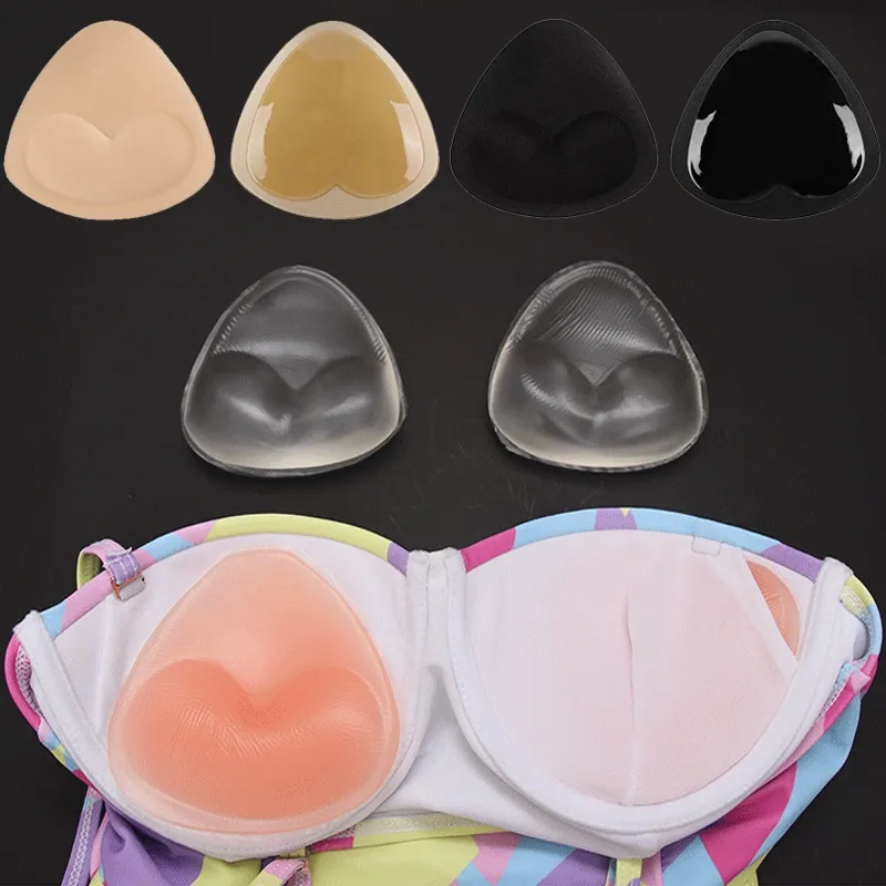 2pcs/pack Self-adhesive Silicone Triangle Shape Bra Pad, Invisible And  Seamless