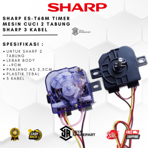 SHARP ES-T68M TIMER MESIN CUCI 2 TABUNG SHARP 3 KABEL | Persamaan