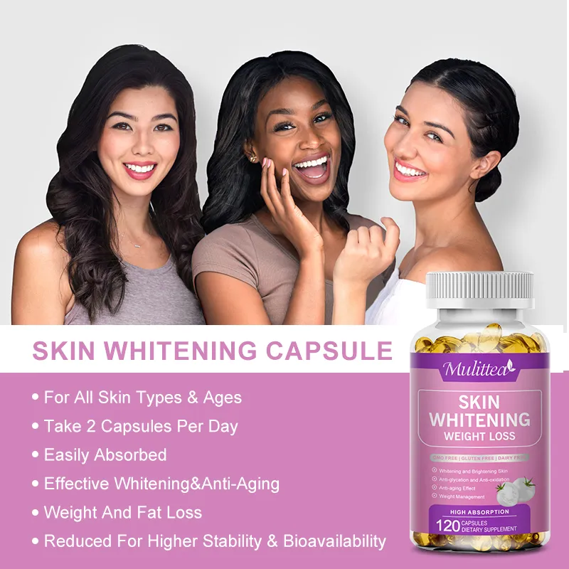 Mulittea Glutathione Whitening Capsules With White Tomato Skin Brightening  Supplement Supports Beautiful and Radiant Skin Anti-aging Antioxidant &  Detoxification Body Shaping - Lazada