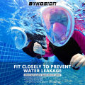 BYKOSION Easy Breathing Diving Mask Full Face Snorkeling Set Swimming Goggles For Adults Kids. 
