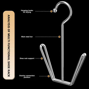 Stainless Steel Shoes Drying Hanger/Metal Hanging Shoe Organizer Space Saving/Bedroom Dormi Organizer Drying Racks