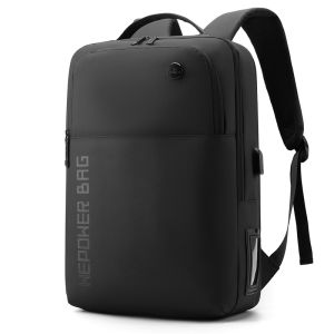 Techdoo Tas Ransel Pria USB Charge Tas Laptop Sekolah Pria Wanita Tas Punggung Trendy TR735
