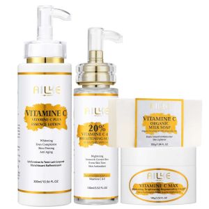 AILKE Lightening Body Cream With Vitamin C Hyaluronic Acid Shea Butter Reduce Black Spots Even Skin Tone Hydration Lotion2026