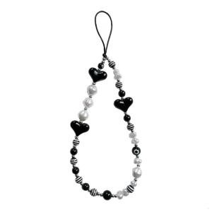 Candy-Colored Beaded Mobile Phone Chain Car Ornament Mobile Phones Charm Strap Keychain Bag Pendant Decoration Accessory