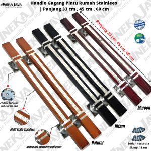 handle pintu rumah 2 pintu Panjang 33 cm 45 cm 60 cm / handle pintu rumah / handel pintu / gagang pintu / pegangan pintu rumah / hendel pintu rumah / Gagang pintu rumah / tarikan pintu