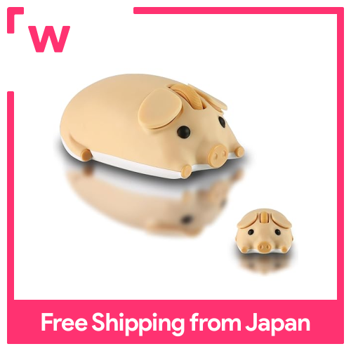 Wireless Bluetooth Mouse 2.4GHz USB Dual Use Cute pig design M Size Quiet Battery Operated Wireless iOS/Macbook/Windows/Chrome/Android/Microsoft Surface Tablet Laptop PC Compatible Yellow