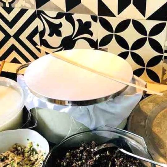 Dụng cụ làm bánh cuốn nóng cho nồi dưới 35cm (khăn vải, que tre, khuôn ...