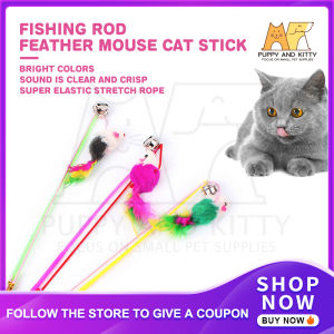 Cat Teaser Pet Cat Puppy Teaser Bell Feather Retractable Stick Rod Funny Interactive Toy