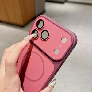 Matte Bumper Magnetic Case For iPhone 18 17 Air 16 15 14 Plus 13 12 11 Pro Max Bicolor For Magsafe With Lens Protection Cover