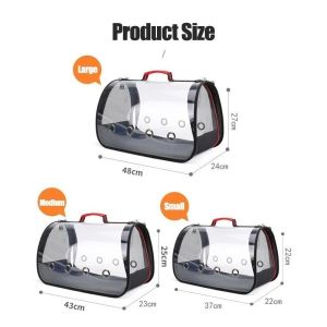 Portable dog cage and cat bag lightweight space capsule design a must-have for summer outings/Pet Carrier Bag /Foldable Breathable Transparent Bag/ Portable Outdoor Pet Travel Handbag/ 3 Sizes for Cats Dogs Birds