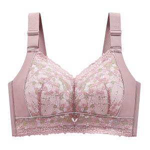 Womens Full Figure wire free Lace Plus Size Bra Non Padded Minimizer Bra 150Kg Plus Size Full Cup Thin Seamless Large Chest Bra2026
