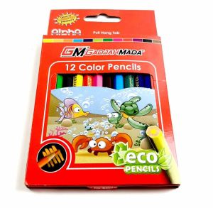 Harga Grosir (1packs/12pcs ) Pensil Warna / Color Pencil Pendek 12 Warna SQUEEZY PW-SQ12S