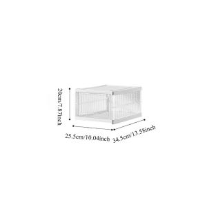 SG Stock Clear Foldable Shoe Storage Box with Cover Home Shoe Organizer Space-Saving Shoe Cabinet