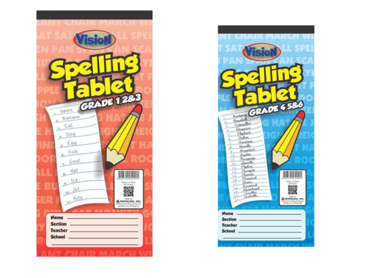 Spelling Booklet Grade 1,2 &3 or Grade 4,5&6 | Lazada PH