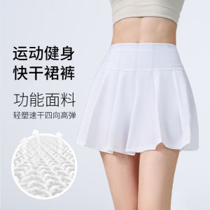 YueJi Sports Pleated Skirt Women Quick-drying Anti-exposure Tennis Badminton Skirts