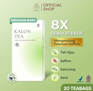 kalon Tea hijau Premium Safforn Tea Greentea isi 20 tea bag 10x lebih baik