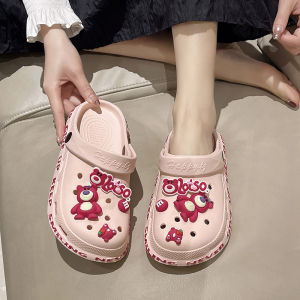 [Free Shipping] Cartoon EVA Clogs WomenS Outdoor Sandals Thick-Soled New Style Cute Soft-Soled Nurse-Style Closed-Toe Shoes Beach Slippers
