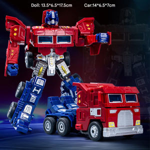 2 in 1 Transformed Robot Warrior Truck Inertia Car Model Toy Convertible Robot Truck Educational Play Toy Perfect Birthday Gift for Boys Kids Toddlers