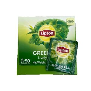 Lipton Green tea lively fresh ชาเขียวธรรมชาติ100%กล่องใหญ่50ซอง