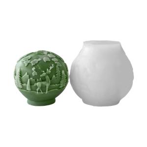 Christmas Ball Decoration Mold Silicone Sphere Shape Making with Quick Demolding Feature For Artisanal Creation