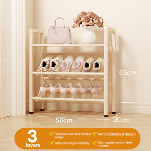 Simple Home Entrance Shoe Rack Ultra-Thin Multi-Layer Metal Craft Storage Organizer Space Saving Small Narrow Shelf
