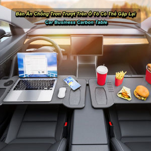 Bàn Để Laptop Trên Ô Tô Car Business Carbon Table Có Thể Gập Lại - BestMartVN