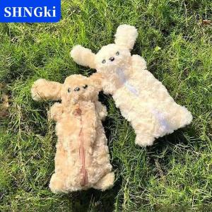 SHNGki Puppy bút chì Pouch dễ thương mềm sang trọng trường văn phòng phẩm công suất lớn bút chì Pouch sinh viên văn phòng phẩm